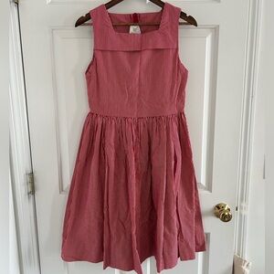 Vintage Laura Ashley Sz 8 Red and White Candy Striper Dress - 100% Cotton